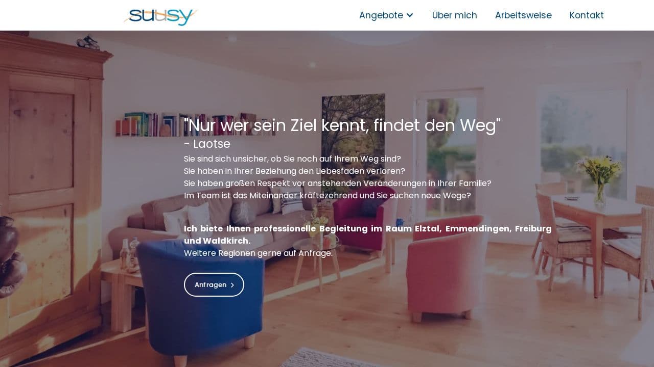 SUUSY Website Vorschau – Praxis für Supervision und Systemisches Arbeiten